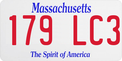 MA license plate 179LC3