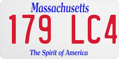 MA license plate 179LC4