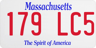 MA license plate 179LC5