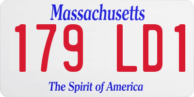 MA license plate 179LD1