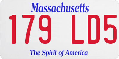 MA license plate 179LD5