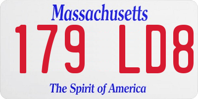 MA license plate 179LD8