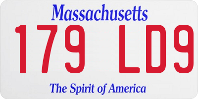 MA license plate 179LD9