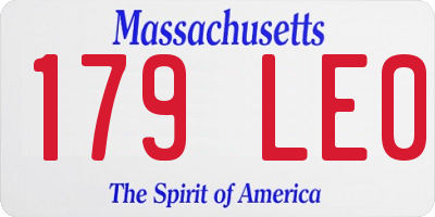 MA license plate 179LE0