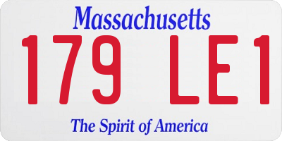 MA license plate 179LE1