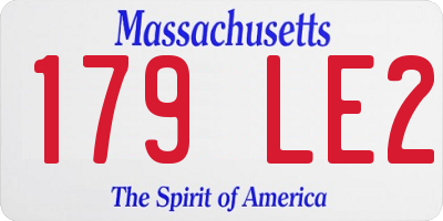 MA license plate 179LE2