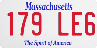 MA license plate 179LE6