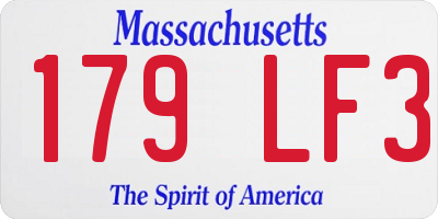 MA license plate 179LF3