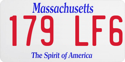 MA license plate 179LF6