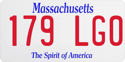 MA license plate 179LG0