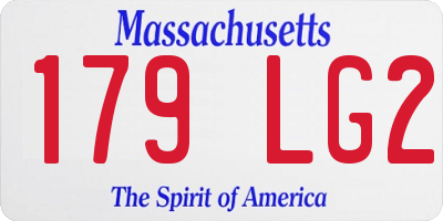 MA license plate 179LG2