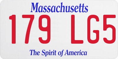 MA license plate 179LG5