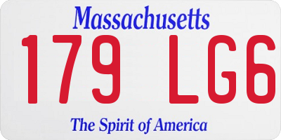 MA license plate 179LG6