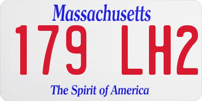 MA license plate 179LH2