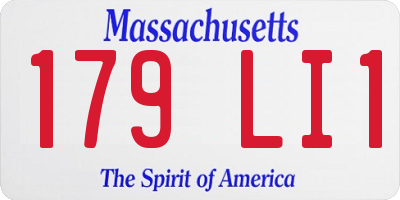 MA license plate 179LI1