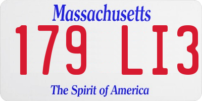 MA license plate 179LI3