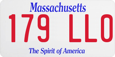 MA license plate 179LL0