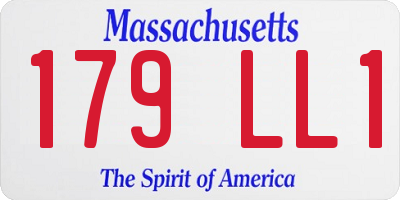 MA license plate 179LL1
