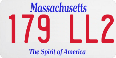 MA license plate 179LL2