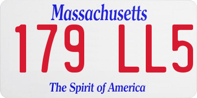 MA license plate 179LL5