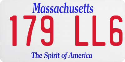 MA license plate 179LL6