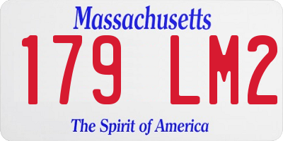 MA license plate 179LM2