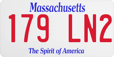 MA license plate 179LN2