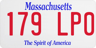 MA license plate 179LP0