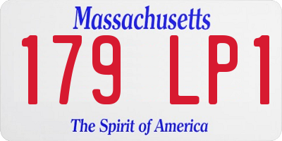 MA license plate 179LP1