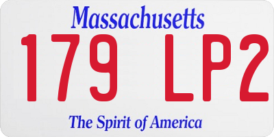 MA license plate 179LP2