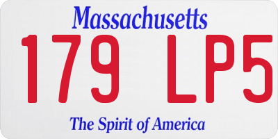 MA license plate 179LP5