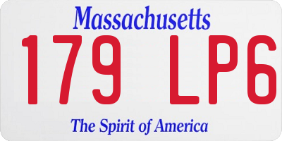 MA license plate 179LP6
