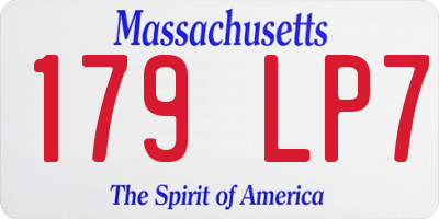 MA license plate 179LP7