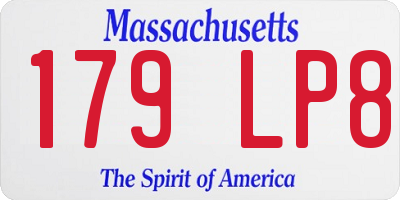 MA license plate 179LP8