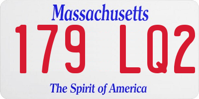 MA license plate 179LQ2