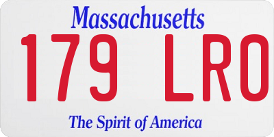 MA license plate 179LR0