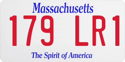 MA license plate 179LR1