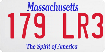 MA license plate 179LR3
