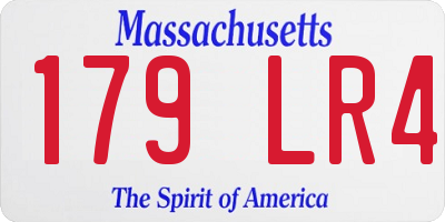 MA license plate 179LR4