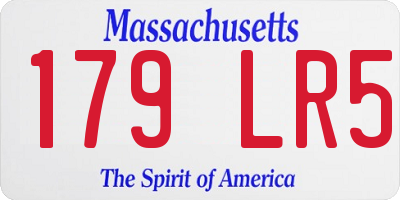 MA license plate 179LR5