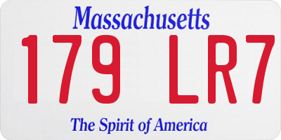 MA license plate 179LR7