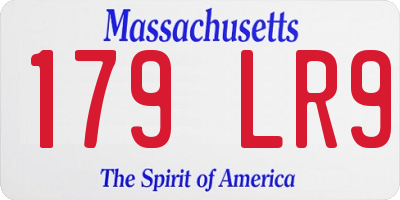 MA license plate 179LR9