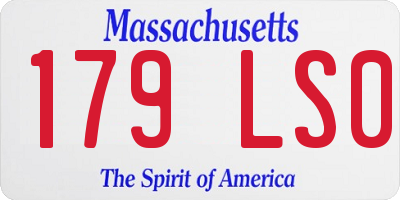 MA license plate 179LS0