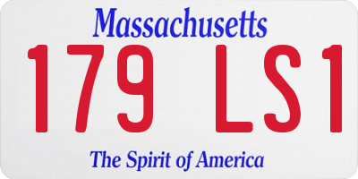 MA license plate 179LS1