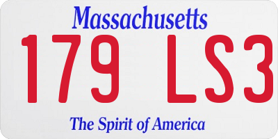MA license plate 179LS3