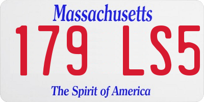 MA license plate 179LS5