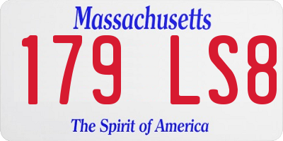 MA license plate 179LS8