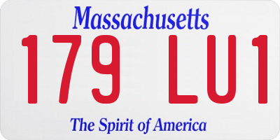MA license plate 179LU1