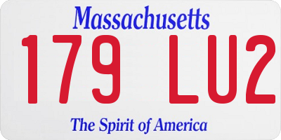 MA license plate 179LU2