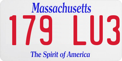 MA license plate 179LU3